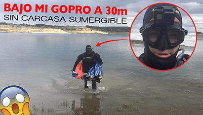 Bajamos GoPro a 30 metros SIN Carcasa por error (Buscando otra Cámara)